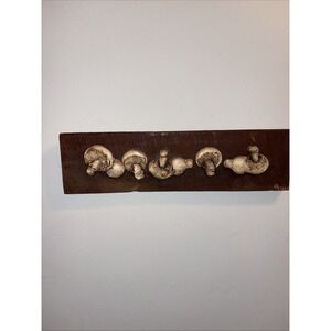 Vintage Kitschy Cottage Core Mushrooms Wood Wall Hanging SignHand Painted